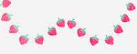 6ft Paper garland, Strawberry
