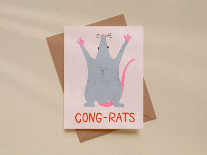 Cong-Rats! Congratulations – Funny Celebration Greeting Card