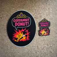 Goddamnit Donut Vinyl Sticker