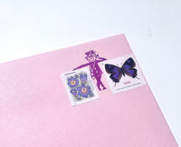 Mr Zip Leaning Rubber stamp