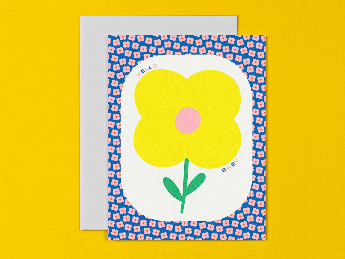 Flower Baby • Big Flower New Baby Card