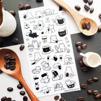 Caffeine Cats 1 Sticker Sheet