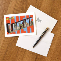 Greeting Card MI-419 Greetings from Lansing