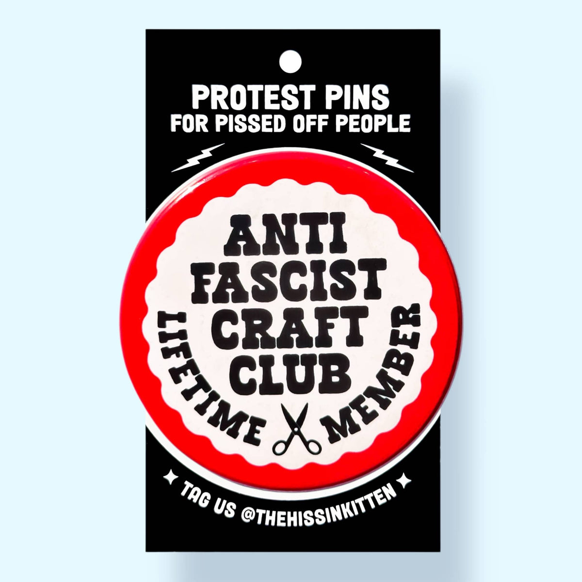 Anti Fascist Craft Club (Button or Magnet!)