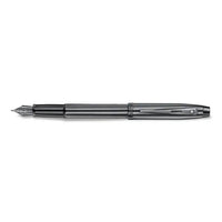 Sheaffer 100 9375 Ionic Gunmetal Grey Fountain Pen with Shiny PVD Trims