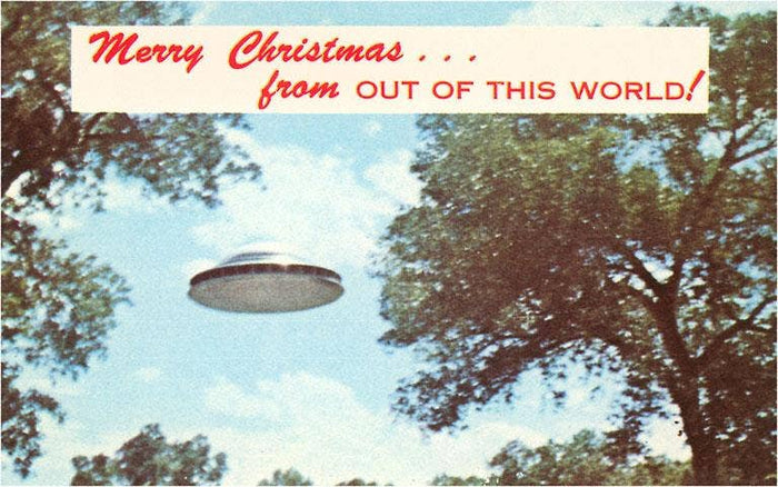 Postcard MC-263 Merry Christmas from out of this World, UFO