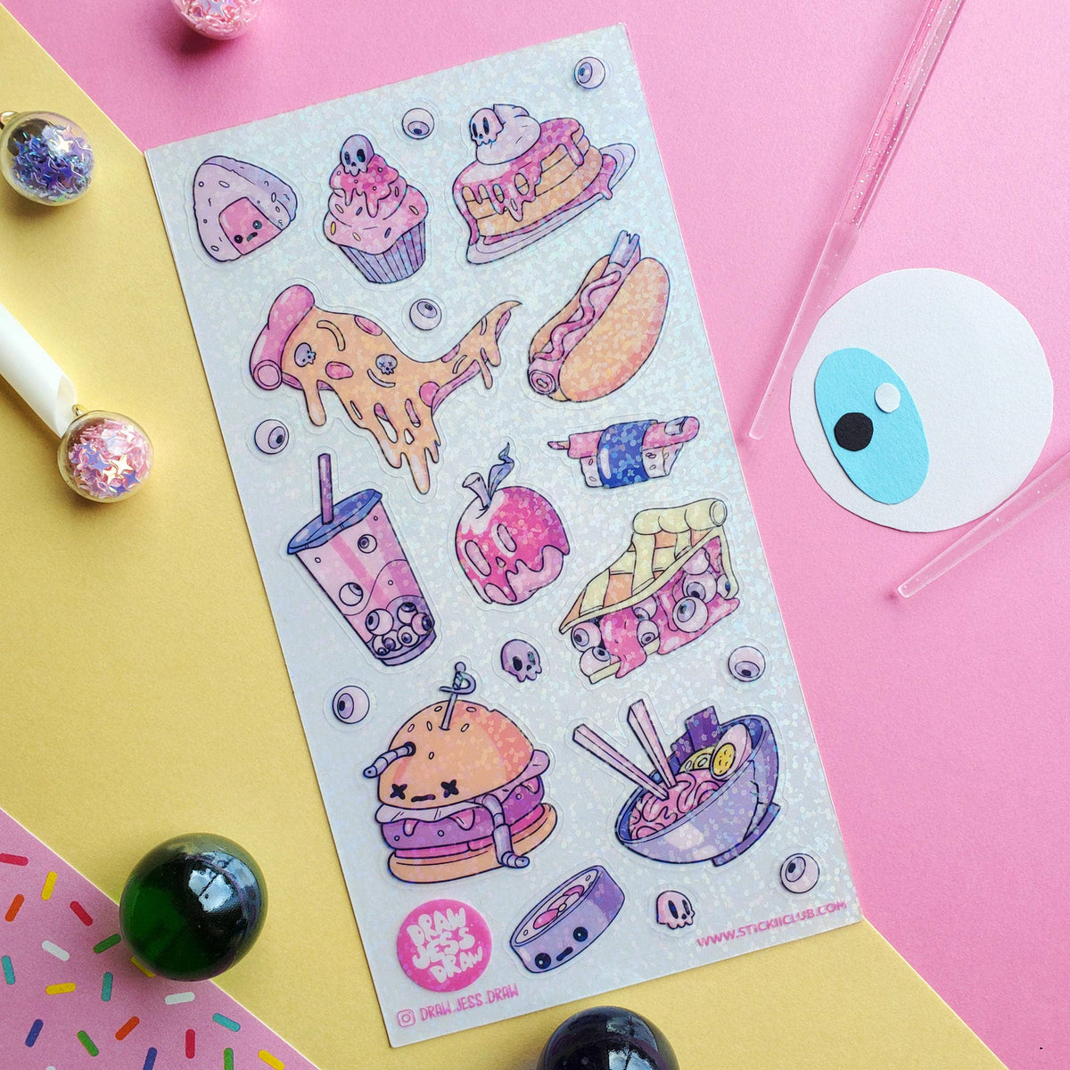 Bone Apple Teeth Sticker Sheet