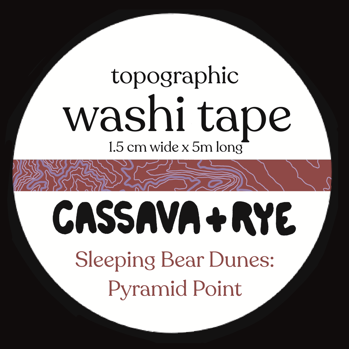 Topographic Washi Tape: Purple/ Pyramid Point