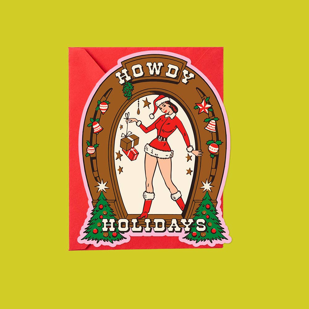 Howdy Holidays – Die-Cut Christmas Card