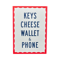 Keys Cheese Wallet & Phone Mini Riso Print