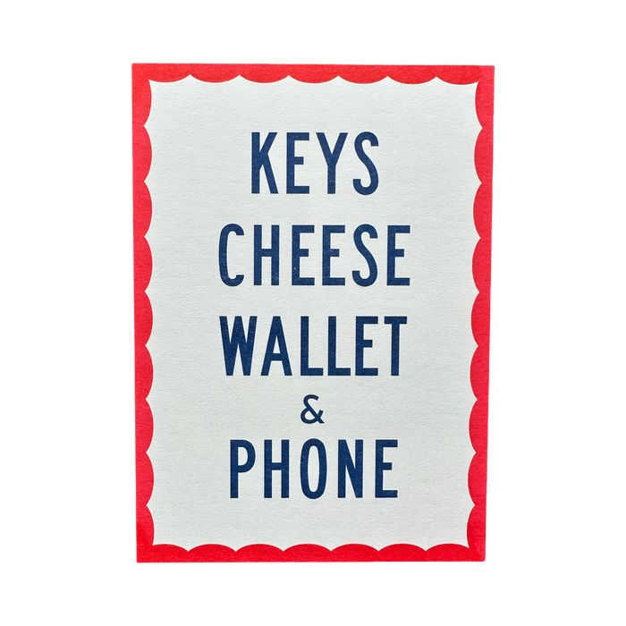 Keys Cheese Wallet & Phone Mini Riso Print