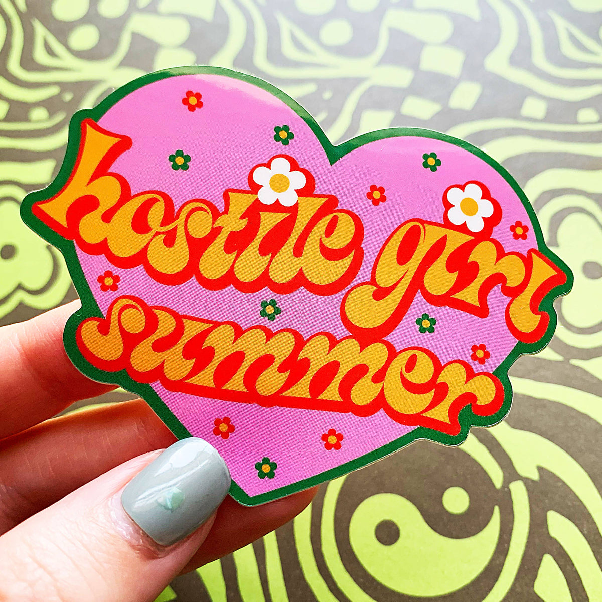 Hostile Girl Summer Vinyl Sticker