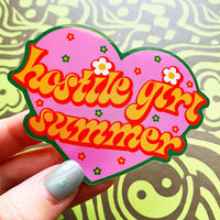 Hostile Girl Summer Vinyl Sticker