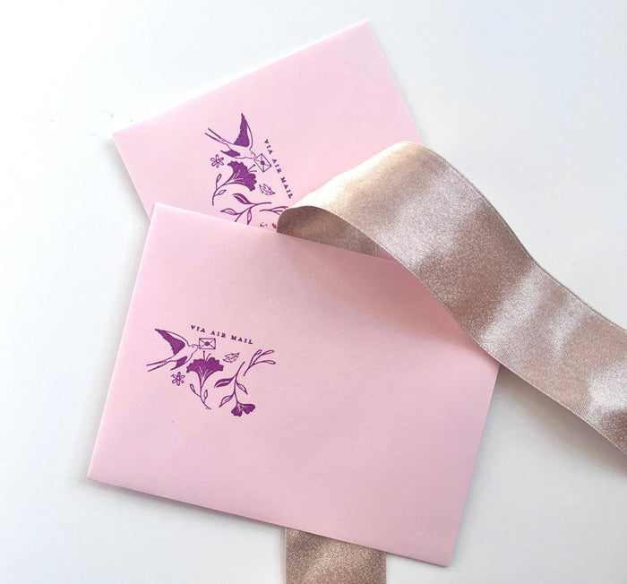 Air mail dove rubber stamp snail mail lover pen pal gift
