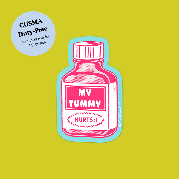 Tummy Hurts – Matte Vinyl Sticker