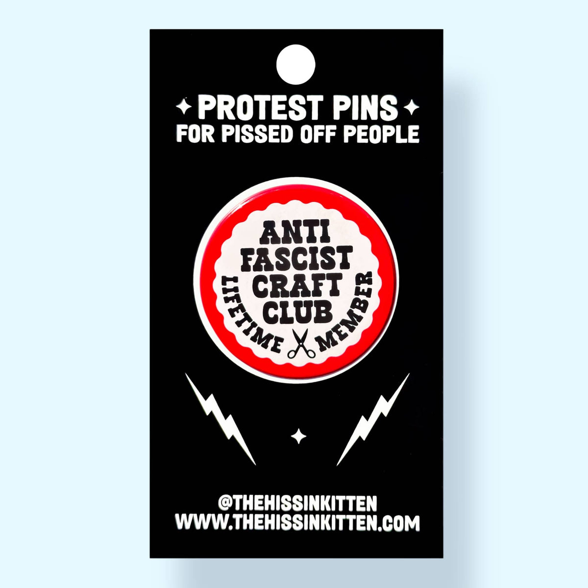 Anti Fascist Craft Club (Button or Magnet!)