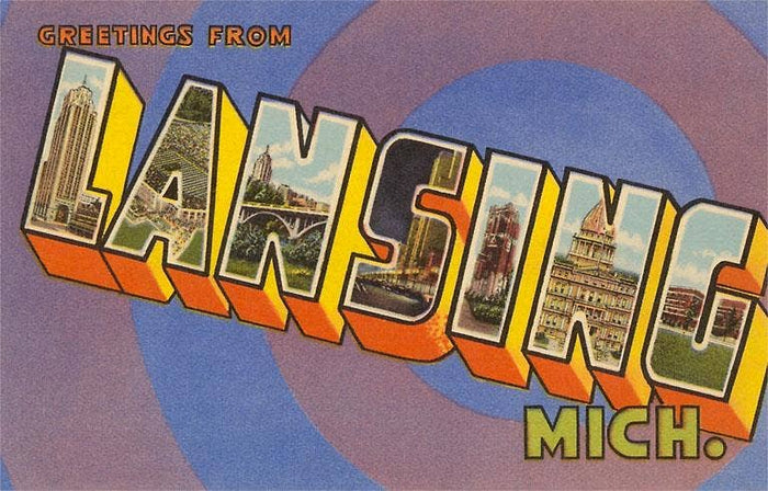 Postcard MI-444 Greetings from Lansing