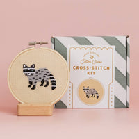 Racoon Cross Stitch Kit for Beginners