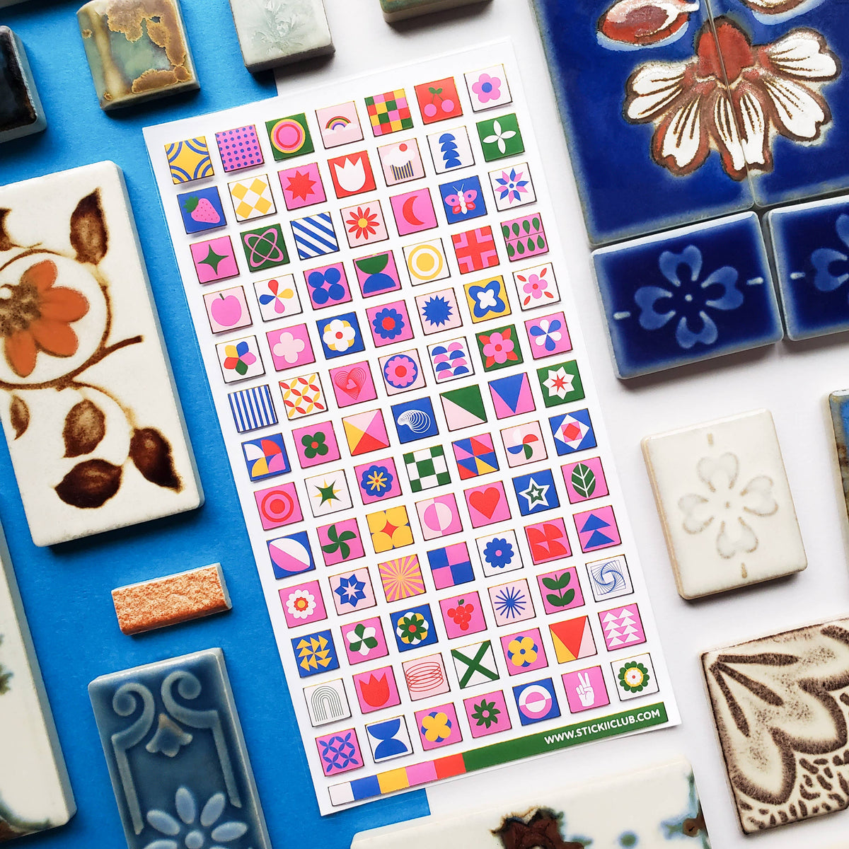 Retro Squares Sticker Sheet