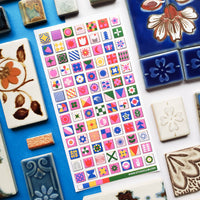 Retro Squares Sticker Sheet