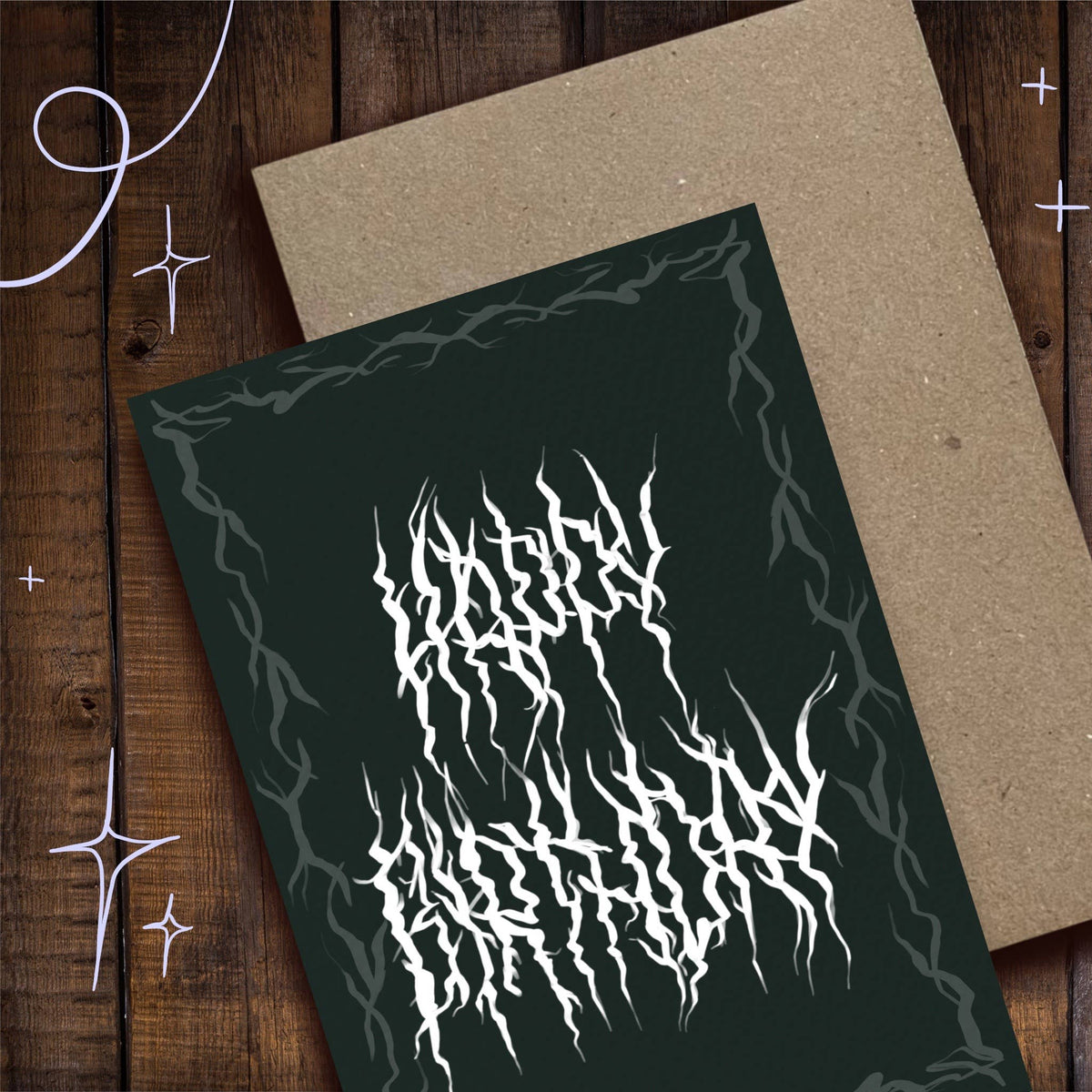Green Metal, Birthday Card