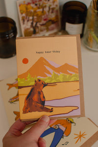 Happy Bear-thday Card | Outdoors Bear Birthday Greeting Card