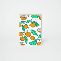 Citrus Thank You Letterpress Greeting Card by Egg Press