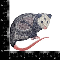 Opossum - North American Marsupial - Embroidered Iron on Patch