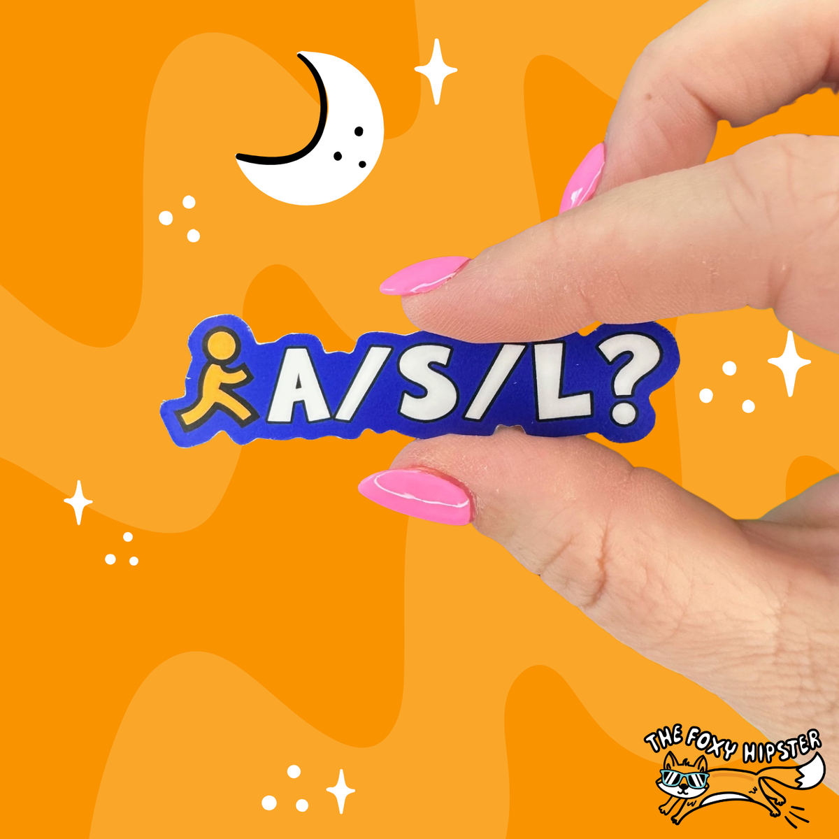 ASL? AIM AOL Chat Room Vinyl Sticker