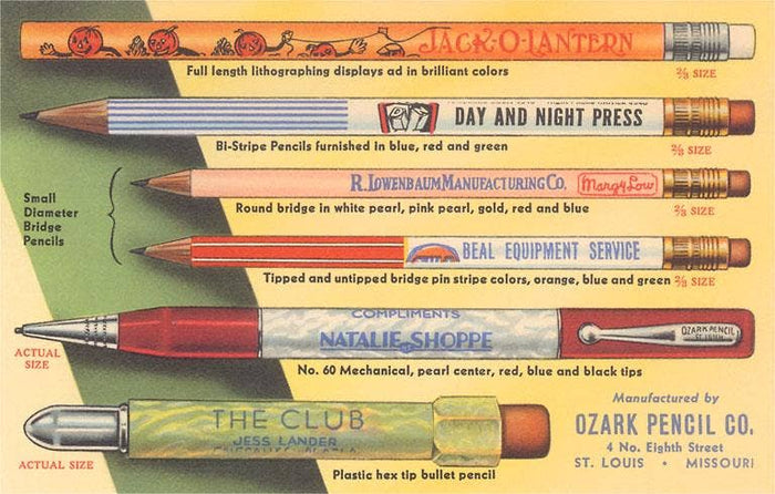 Postcard LT-396 Varieties of Pencils