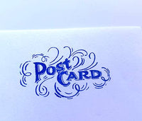 Postcard Rubber stamp vintage ephemera postcard postcrosser
