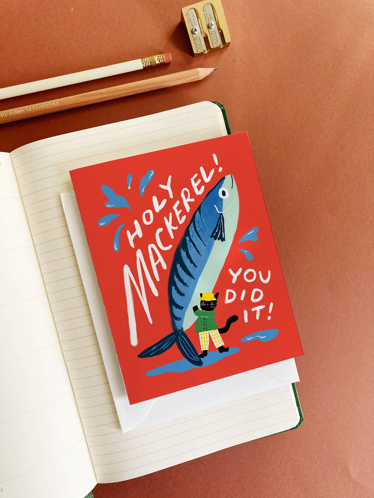 Holy Mackerel - Fish Pun Congratulations Card