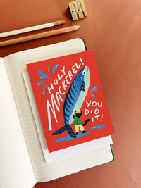 Holy Mackerel - Fish Pun Congratulations Card