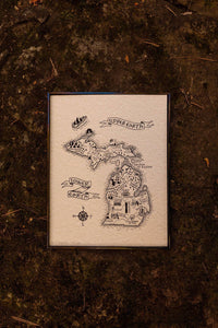 Lord of the Rings / The Hobbit Middle Earth Map of Michigan