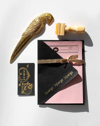 I love you old english rubber stamp envelope wrapping decor