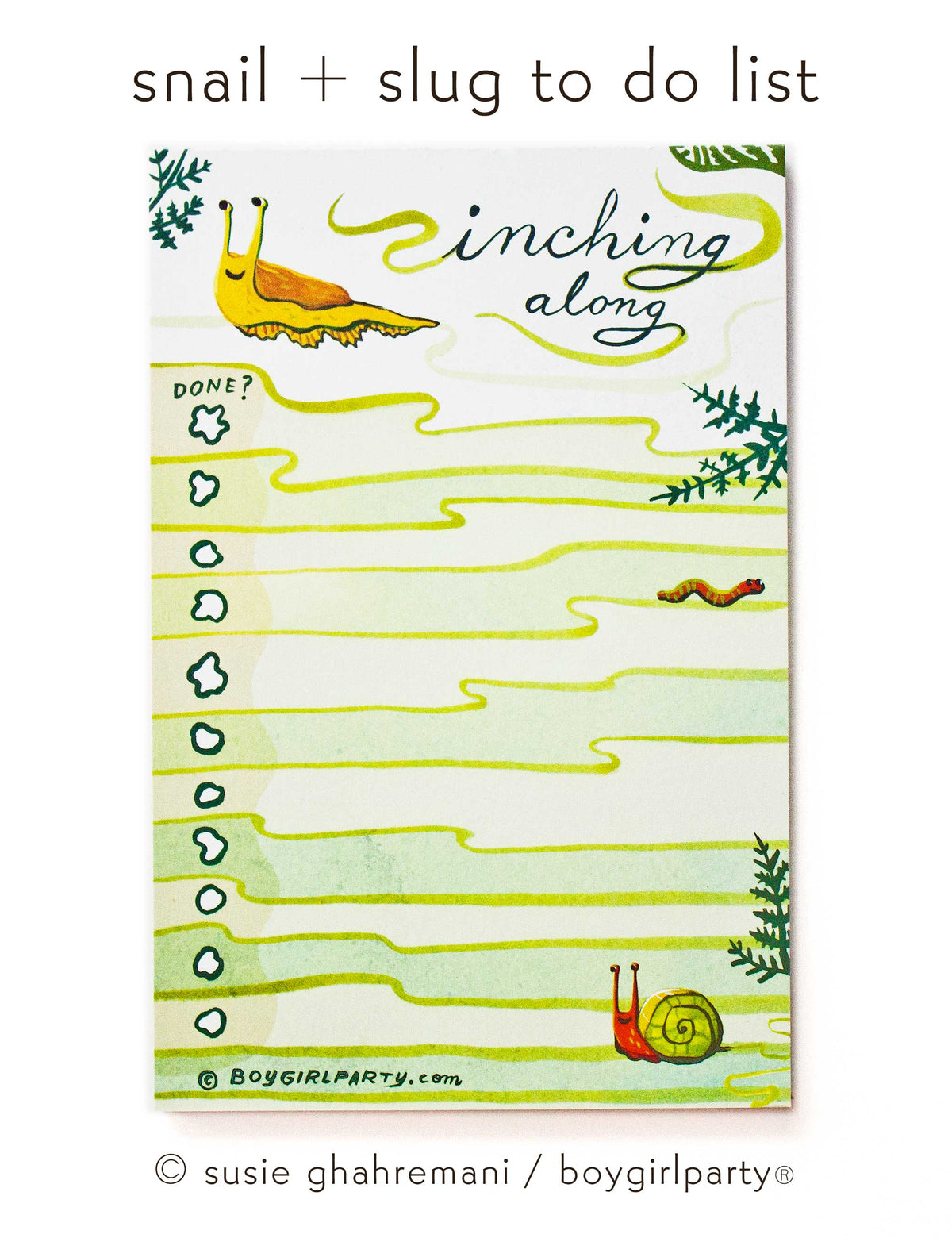 Snail and Slug To Do List Notepad - Daily Task Checklist