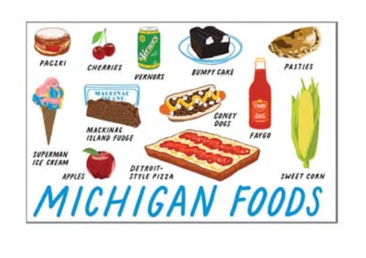 Michigan Foods Postcard