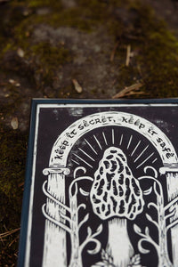 Morel Linocut Print - Keep it Secret
