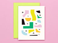 Birthday Pieces • Abstract Typographic Birthday Card