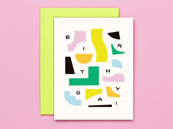 Birthday Pieces • Abstract Typographic Birthday Card