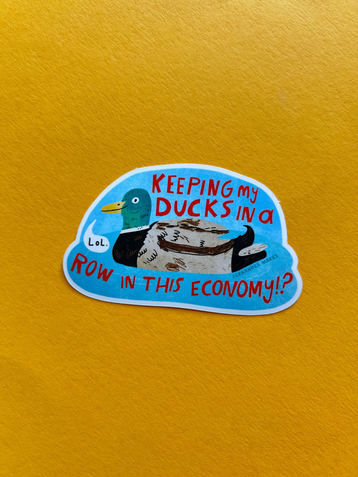Ducks in a Row Vinyl Sticker