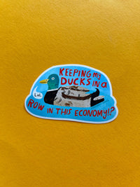 Ducks in a Row Vinyl Sticker