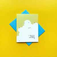 Brighter Skies Ahead - Letterpress Grief Greeting Card