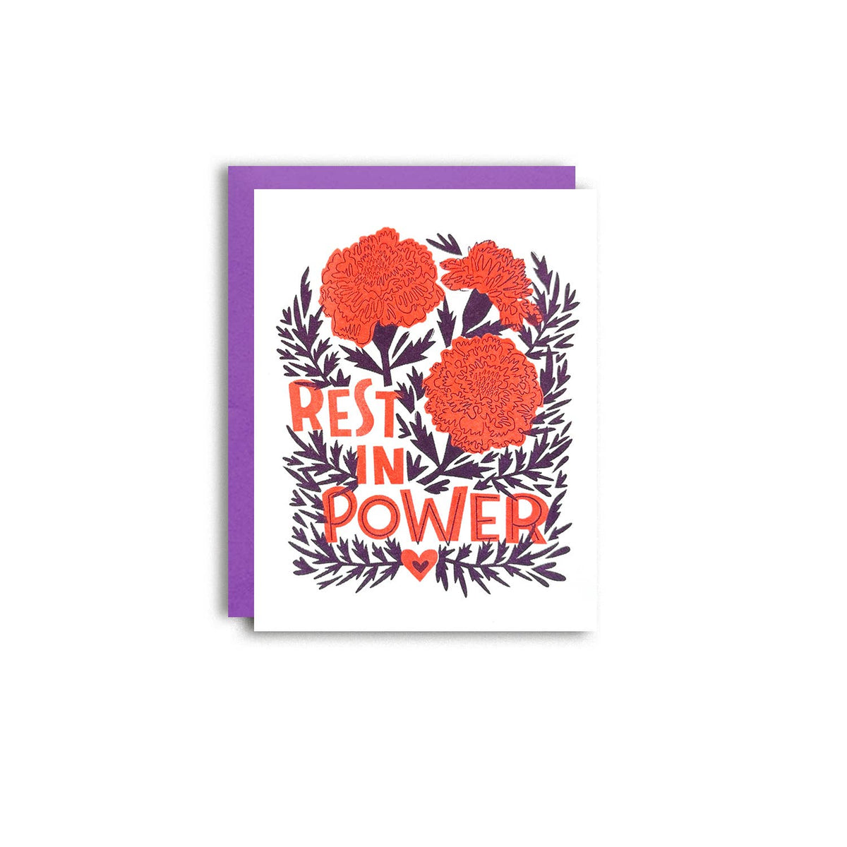 Rest in Power - Letterpress Grief Greeting Card