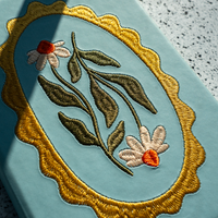 Daisy Frame Hardbound Embroidered Notebook Journal