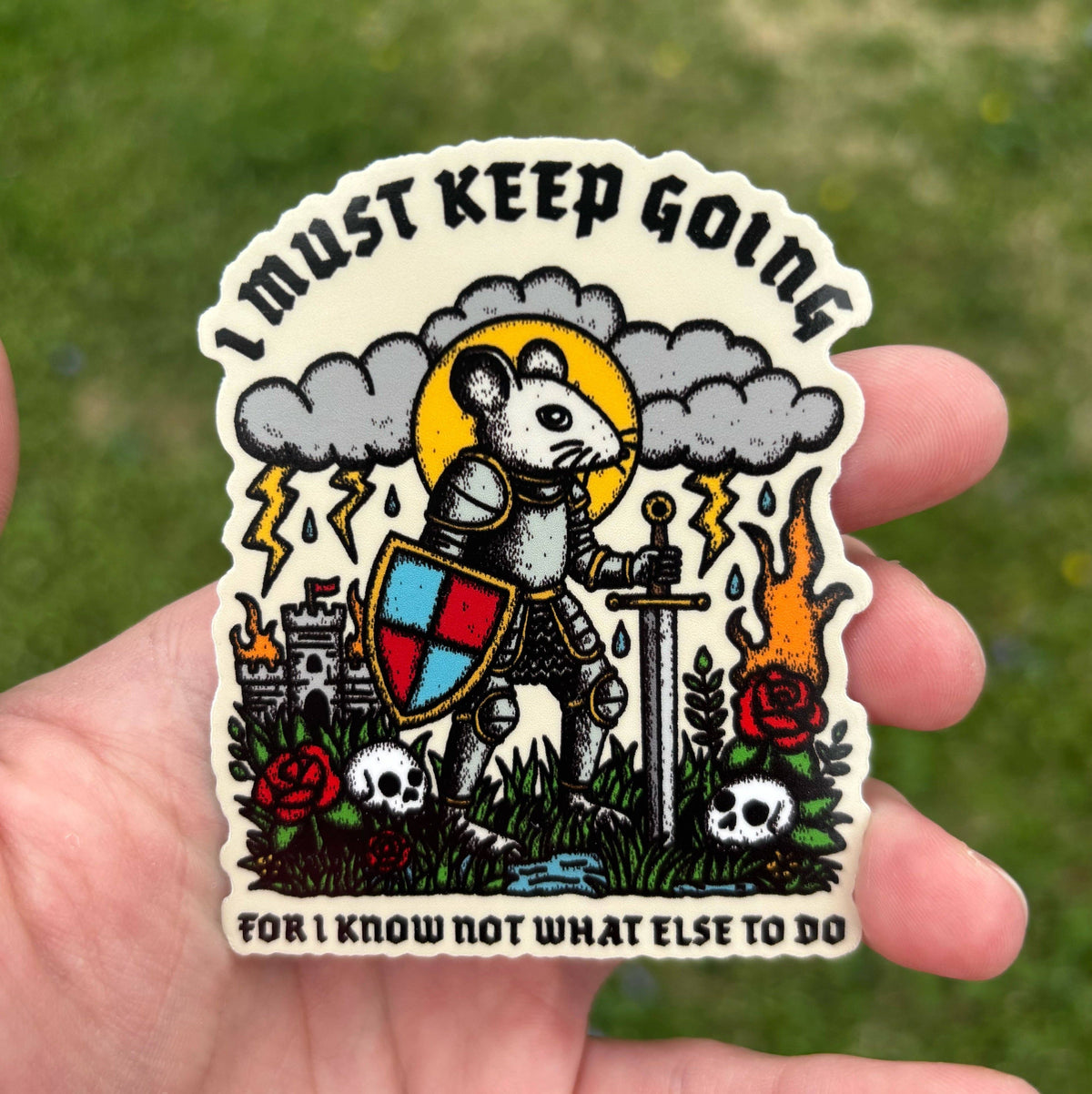 I must keep going sticker (2 sizes available)
