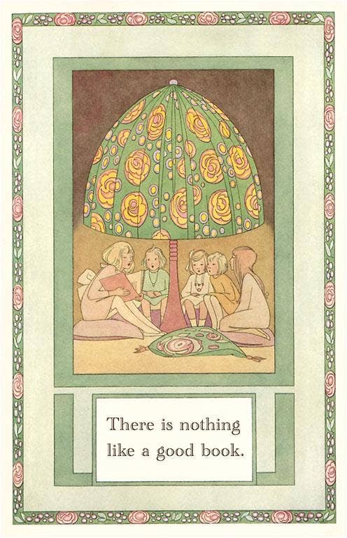 Postcard LT-109 There is Nothing Like a Good Book, Large Lam