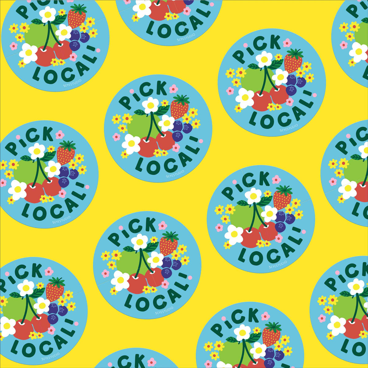 Pick Local Fruity Vinyl Sticker