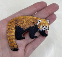 Red Panda, Realistic Animals, Embroidered Iron on Patch