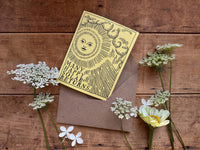 Birthday Solar Return Letterpress Sunshine Card